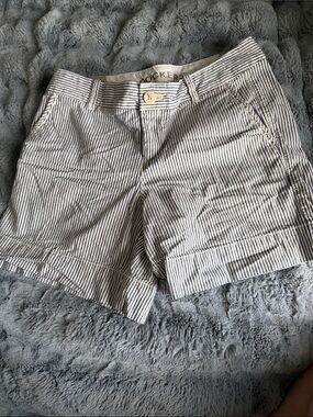 Dockers Navy & White Pinstripe Cotton Shorts